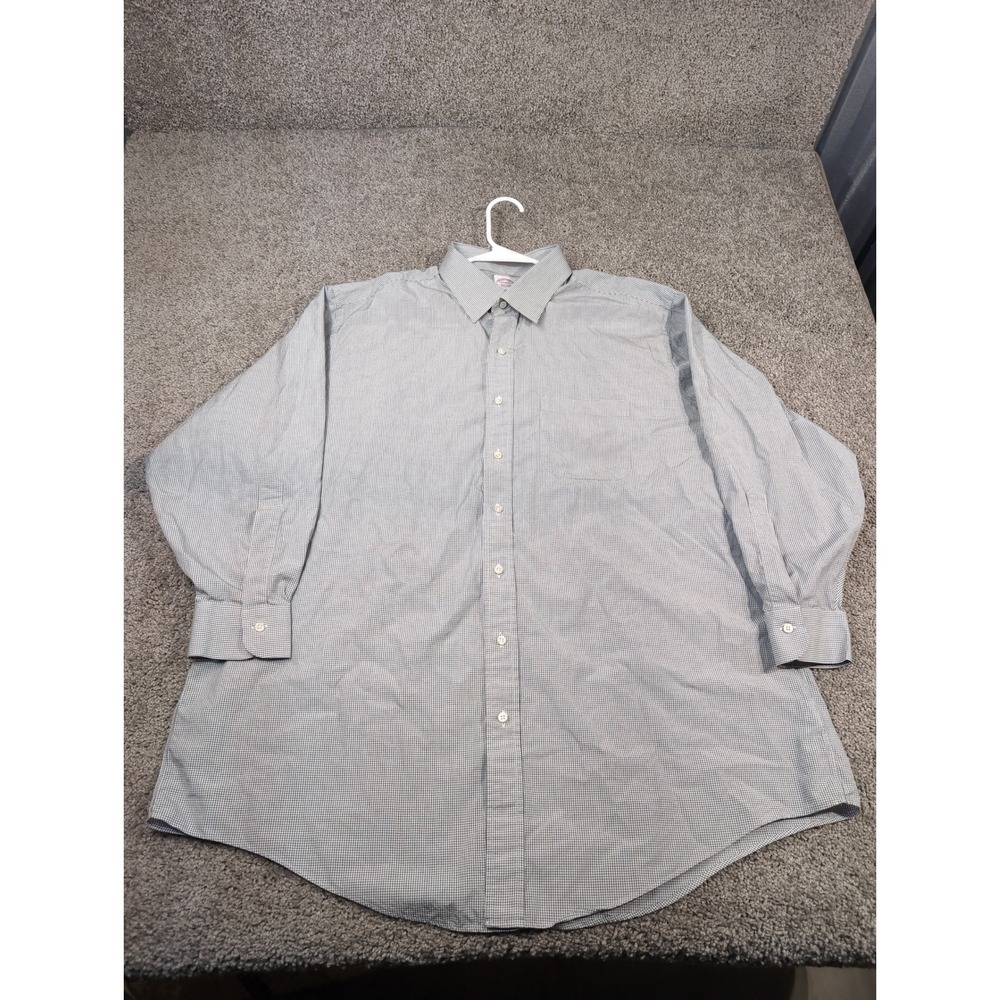 Brooks Brothers Makers Sz XXL Mens Long Sleeve Button Down Shirt Gingham Pattern